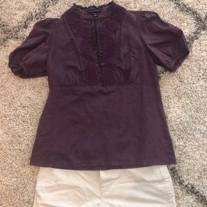 Elegant purple shirt banana republic